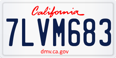 CA license plate 7LVM683