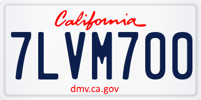 CA license plate 7LVM700