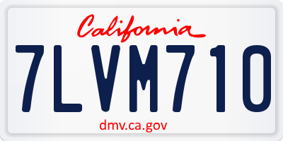 CA license plate 7LVM710