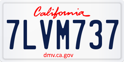 CA license plate 7LVM737