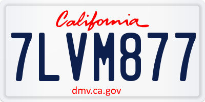 CA license plate 7LVM877