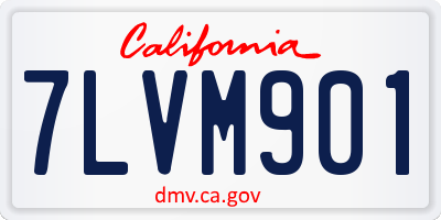 CA license plate 7LVM901