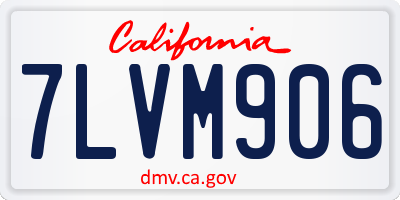 CA license plate 7LVM906