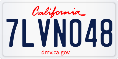 CA license plate 7LVN048