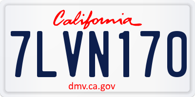 CA license plate 7LVN170