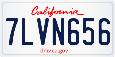 CA license plate 7LVN656