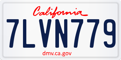 CA license plate 7LVN779