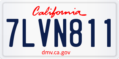 CA license plate 7LVN811
