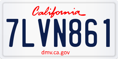 CA license plate 7LVN861