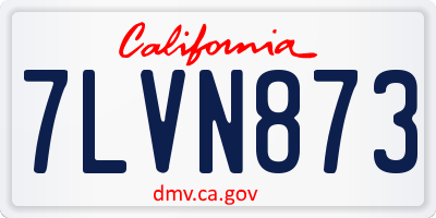 CA license plate 7LVN873