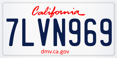 CA license plate 7LVN969
