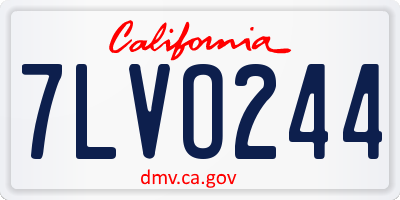 CA license plate 7LVO244