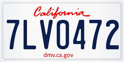 CA license plate 7LVO472