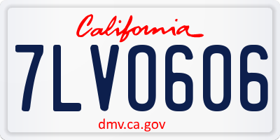 CA license plate 7LVO606