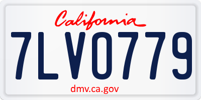 CA license plate 7LVO779