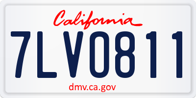 CA license plate 7LVO811