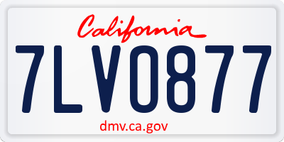 CA license plate 7LVO877