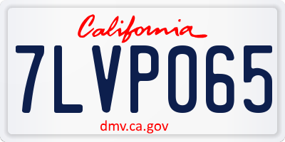 CA license plate 7LVP065
