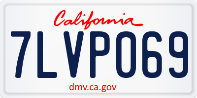 CA license plate 7LVP069