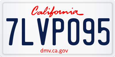 CA license plate 7LVP095