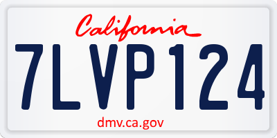 CA license plate 7LVP124