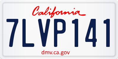 CA license plate 7LVP141