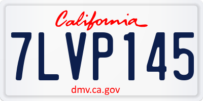 CA license plate 7LVP145