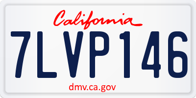 CA license plate 7LVP146