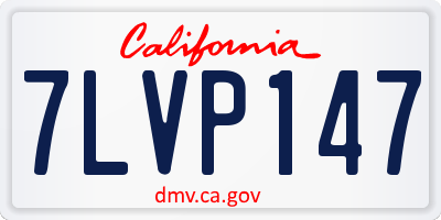 CA license plate 7LVP147