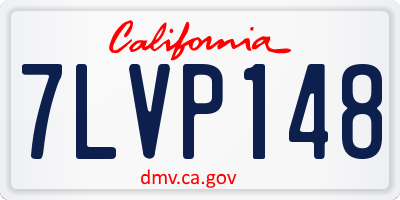 CA license plate 7LVP148