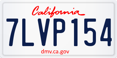 CA license plate 7LVP154