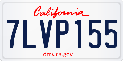 CA license plate 7LVP155