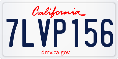 CA license plate 7LVP156