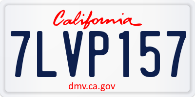 CA license plate 7LVP157
