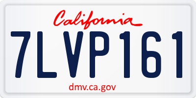 CA license plate 7LVP161