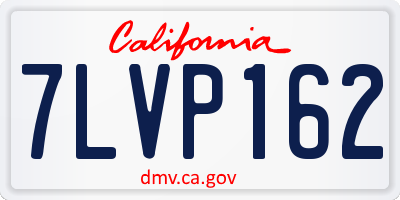 CA license plate 7LVP162