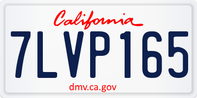 CA license plate 7LVP165