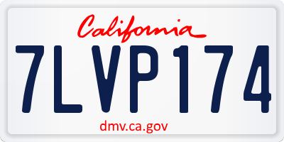 CA license plate 7LVP174