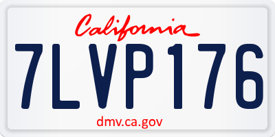 CA license plate 7LVP176