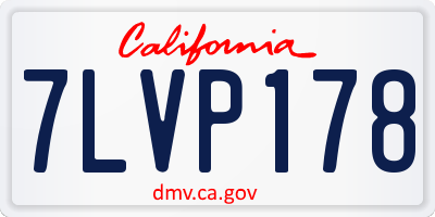 CA license plate 7LVP178