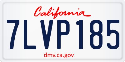 CA license plate 7LVP185