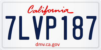 CA license plate 7LVP187