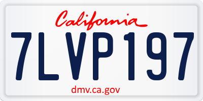 CA license plate 7LVP197