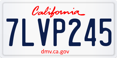 CA license plate 7LVP245