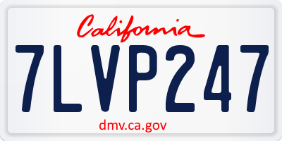 CA license plate 7LVP247