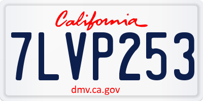 CA license plate 7LVP253