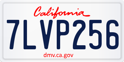 CA license plate 7LVP256