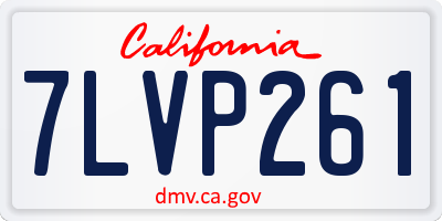 CA license plate 7LVP261