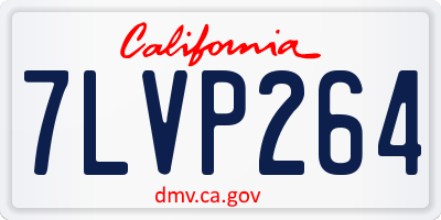 CA license plate 7LVP264