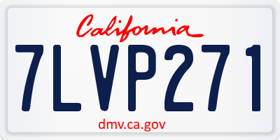 CA license plate 7LVP271